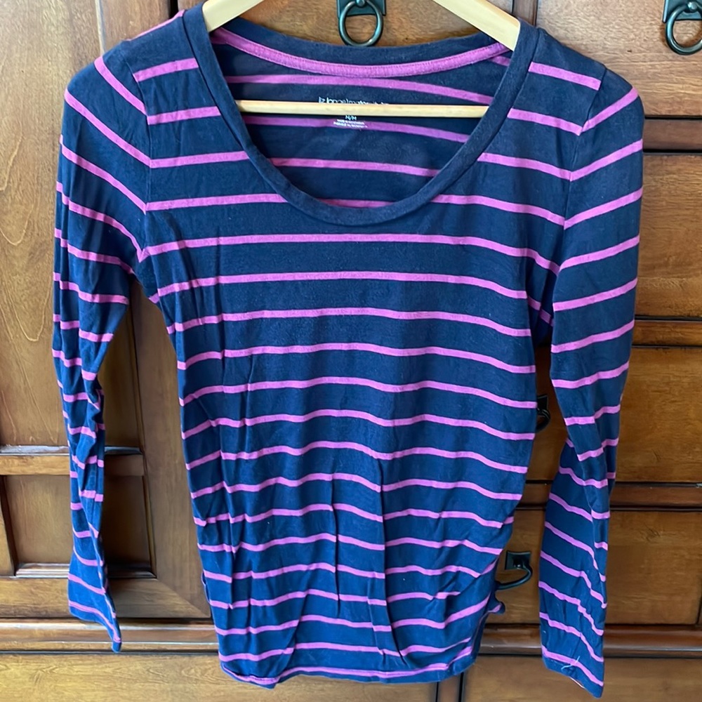 Liz Lange maternity Medium navy and purple striped